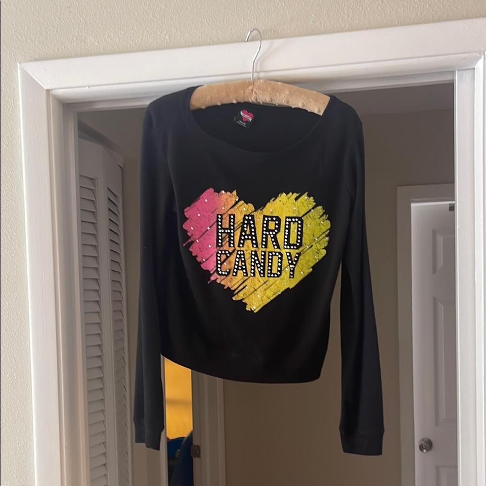 Hard Candy Junior Black Long Sleeve Top